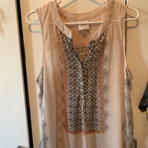 Pink patterned tank top✨